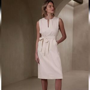 dissh linen mini dress Lela Sleeveless Linen Mini Dress in White By DISSH